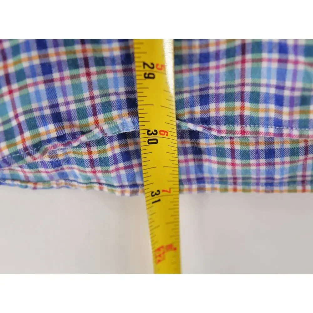 Polo Ralph Lauren Men's XL Blue Multi-Color Plaid Button Down Shirt Long Sleeve